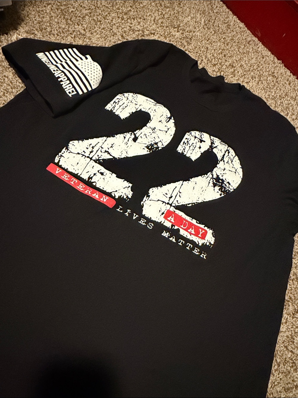 NineLine Apparel 22 a Day Veteran Suicide Awareness Tee (XL) - EUC